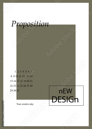 Proposition / business flyer, calendar
