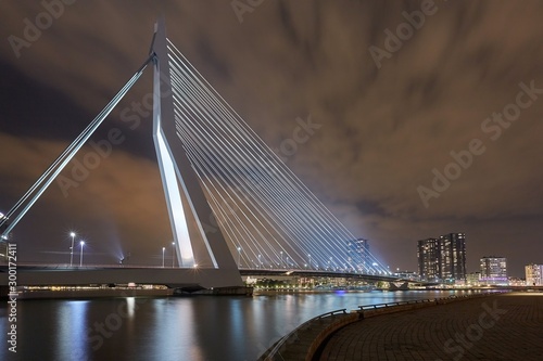 Cable bridge Erasmus in Rotterdam photo