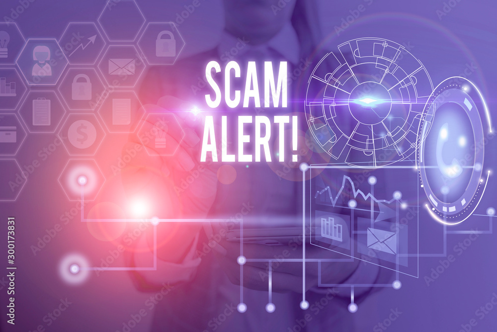 Word writing text Scam Alert. Business photo showcasing fraudulently obtain money from victim by persuading him Picture photo system network scheme modern technology smart device Word writing text Scam Alert. Business photo showcasing fraudulently obtain money from victim by persuading him Picture photo system network scheme modern technology smart device