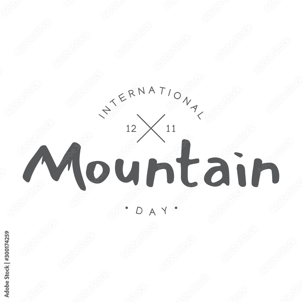 Simple design emblem International Mountain Day letter