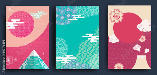 Happy new year 2020. A horizontal banner with Chinese elements of the new year.
