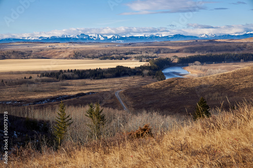 Panoramic view of the Alberta Foothills near Cochrane