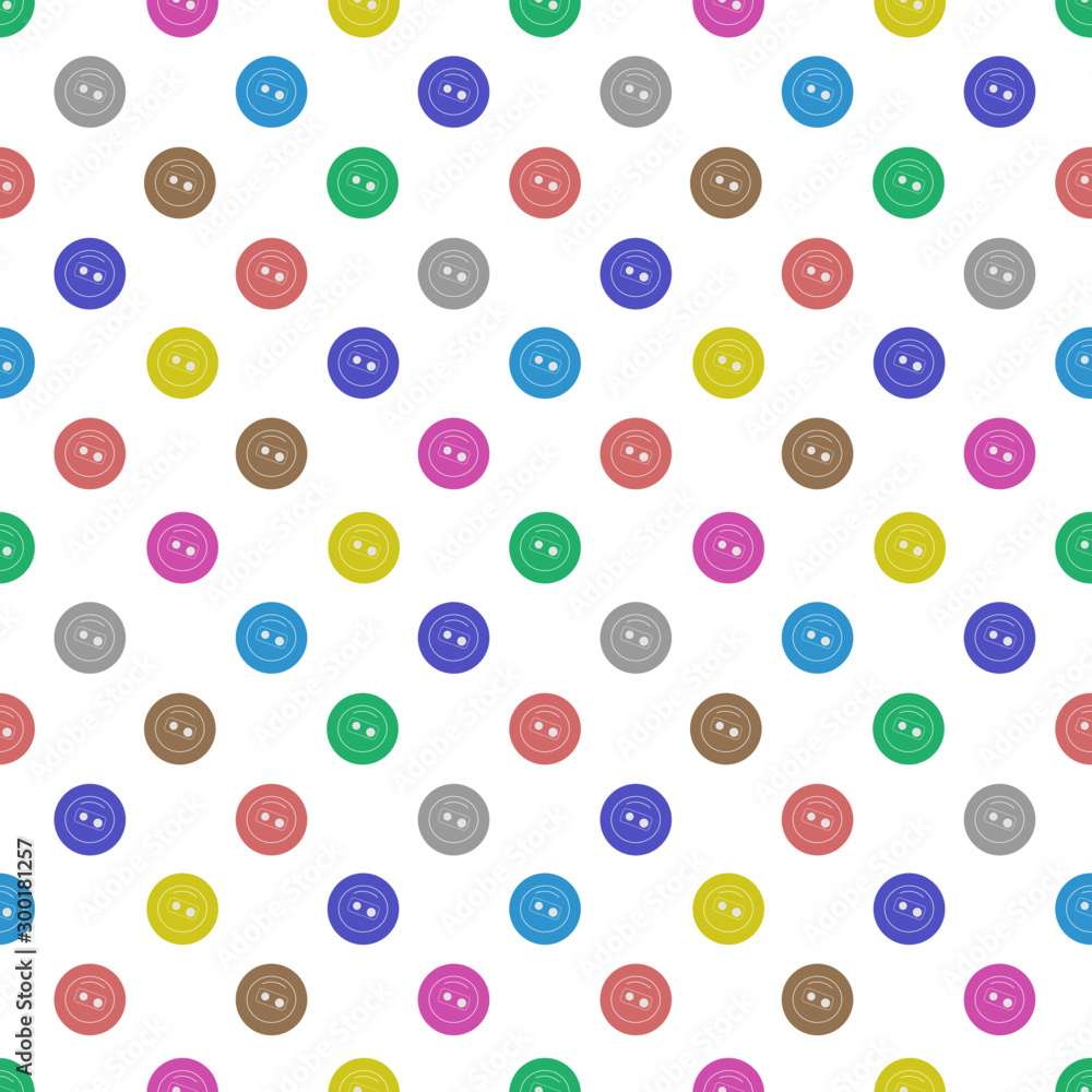 Pretty seamless pattern with buttons of different soft colors. Good to decorate workshop or children`s room. Pretty seamless pattern with buttons of different soft colors. Good to decorate workshop or children`s room.