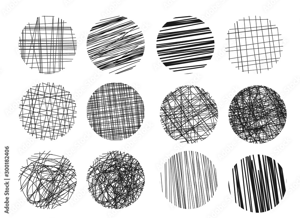 Drawings hatching sketch. Stock Vector Adobe Stock