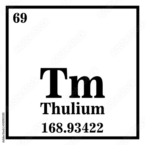 Thulium Periodic Table of the Elements Vector illustration eps 10