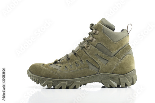 Hiking boot isolated on white