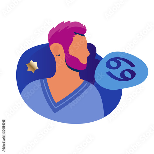 Cancer Man Zodiac Icon