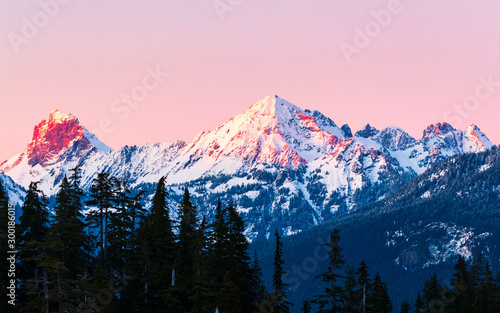 Glow alpine at sunset 