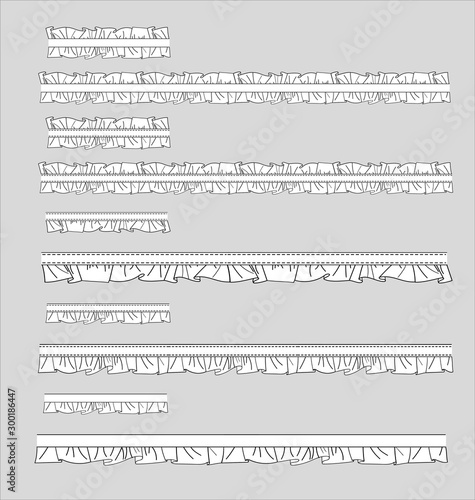 Ruffles Trim Fashion Brushes CS2