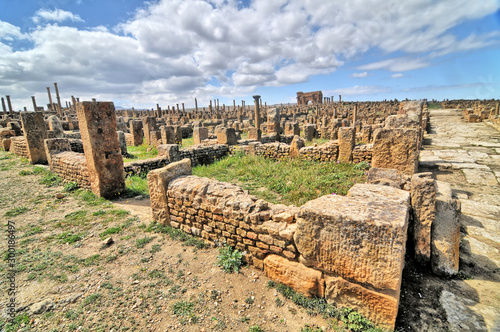 Timgad - a Roman-Berber city in the Aurès Mountains of Algeria.