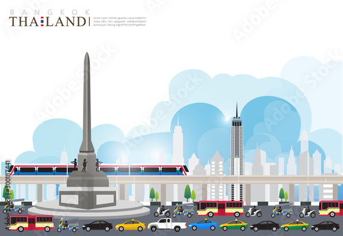 vector Landmark of Bangkok thailand