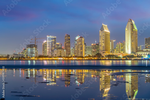 Downtown San Diego skyline in California  USA