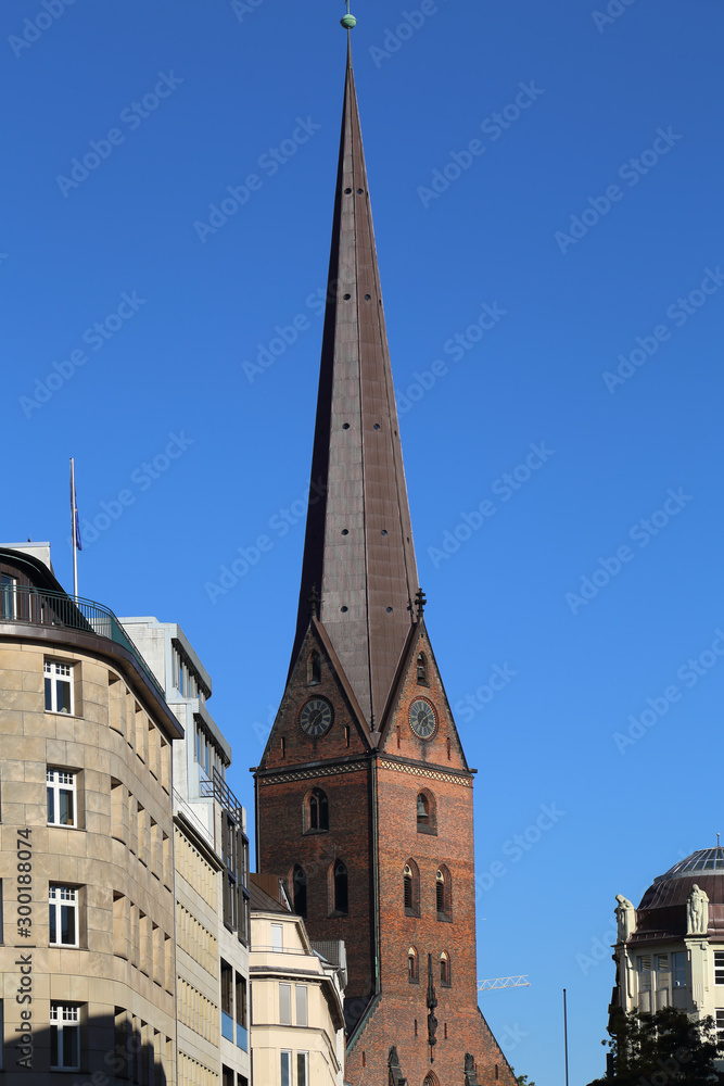 St. Petri, or Saint Peter church in Hamburg, Germany