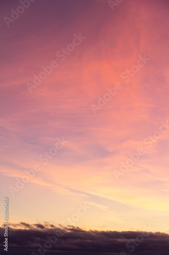 Purple sky with pink clouds