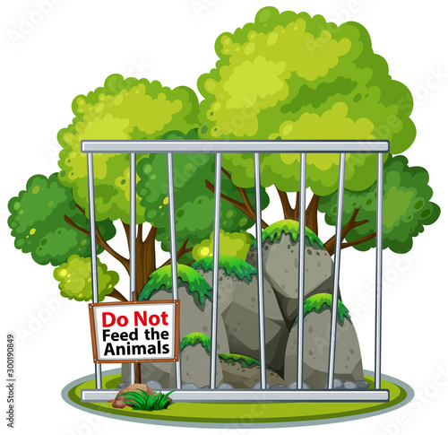 Background scene of park with metal bars