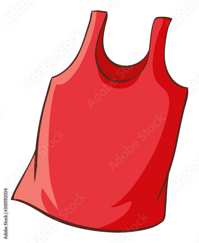 Red tanktop on white background