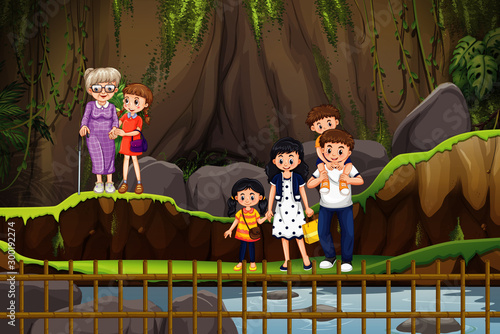 Scene with people in the park