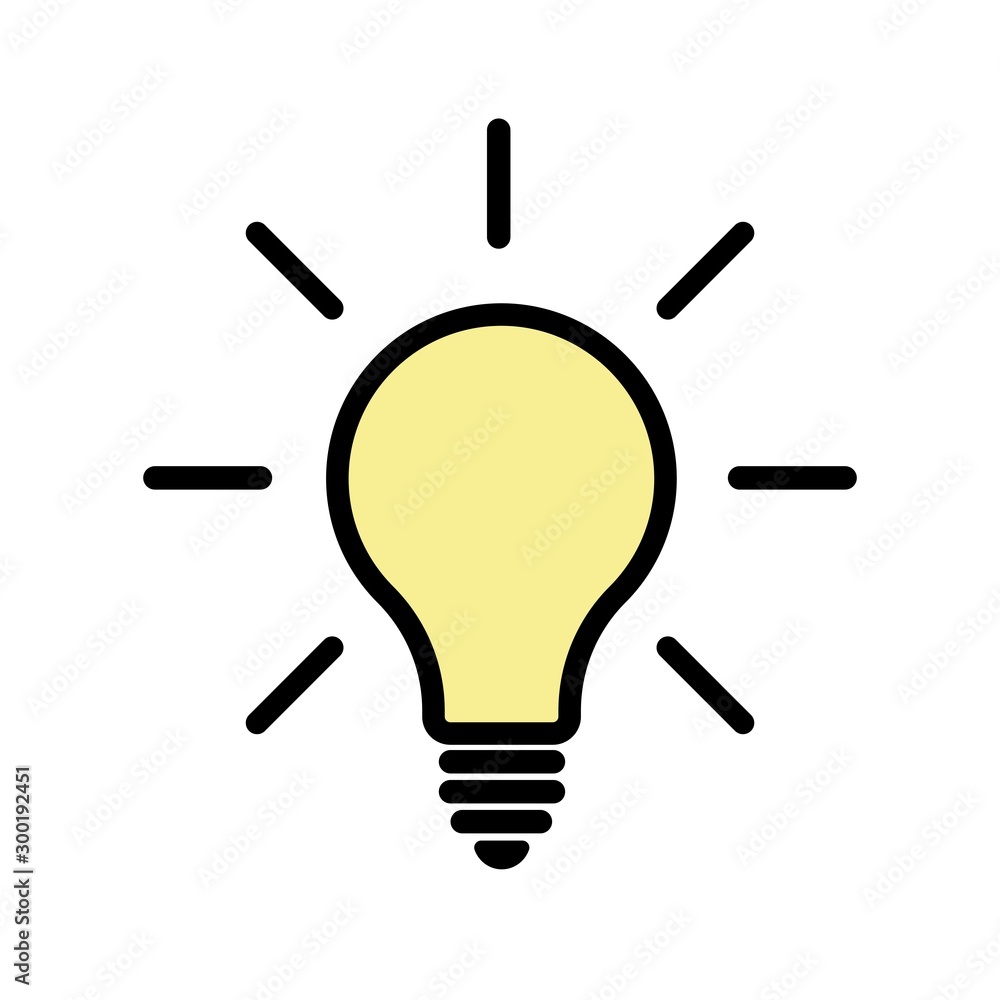 Light bulb vector icon. Vector EPS 10 Light bulb vector icon. Vector EPS 10
