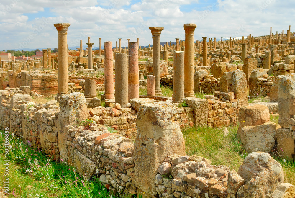 Timgad -  a Roman-Berber city in the Aurès Mountains of Algeria.