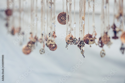 vintage costume jewelery at street market