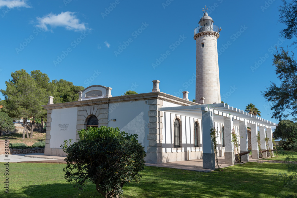 lighthouse and museum of sea Garraf coast