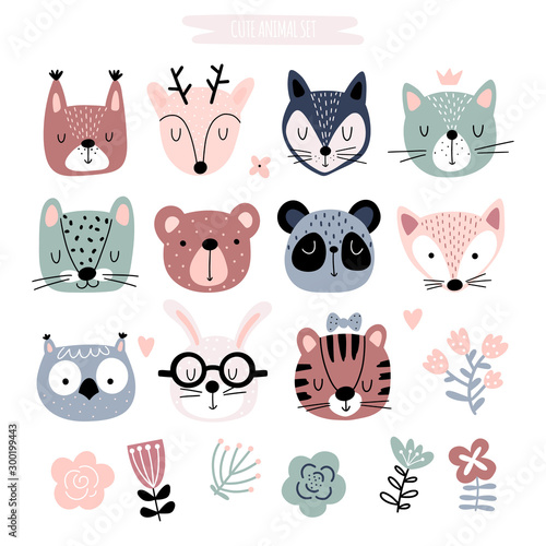 Kids clipart with cute animals