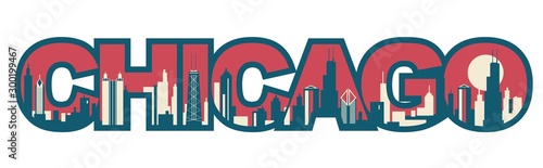Chicago Illinois urban skyline