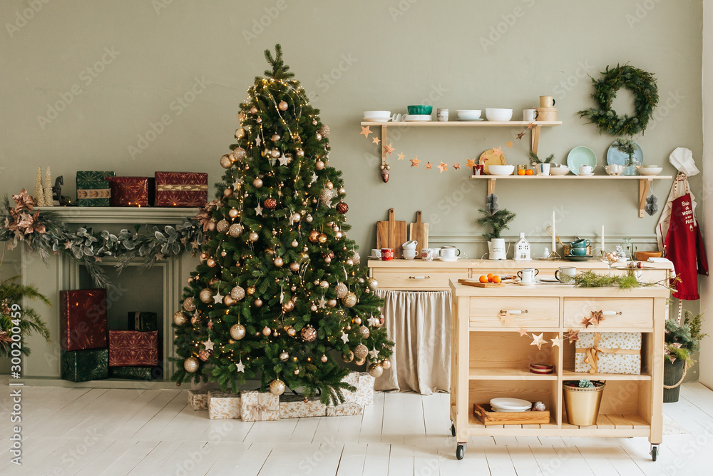 Obraz premium Decoration of the apartment for the Christmas holidays