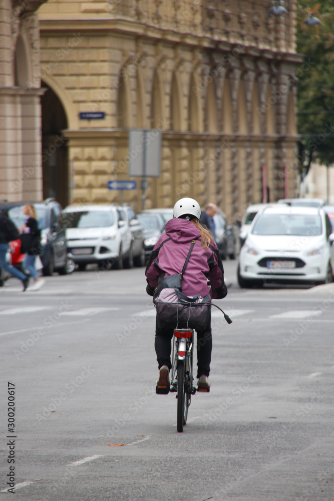 Biker in the town