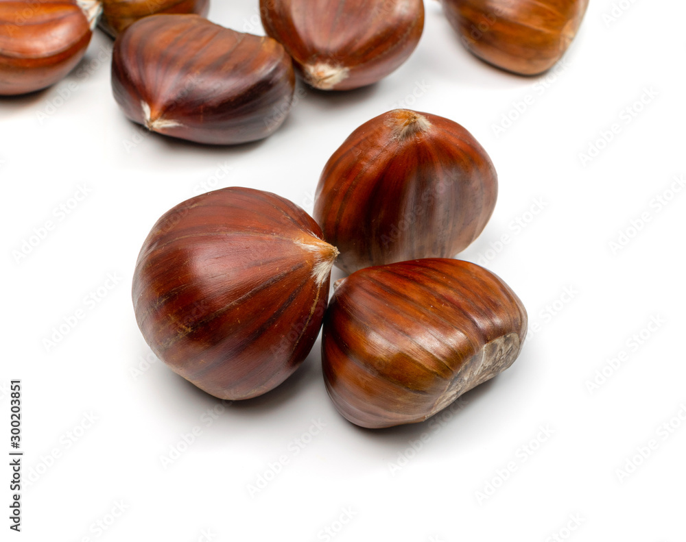 Edible Sweet Chestnuts, Healthy Autumn and Christmas Food Edible Sweet Chestnuts, Healthy Autumn and Christmas Food