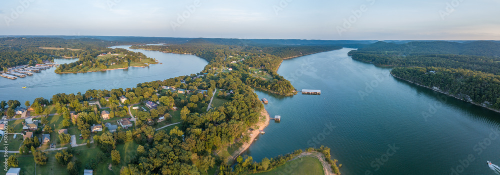 Aerial lake view
