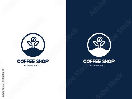 coffee shop logo design vector illustration 