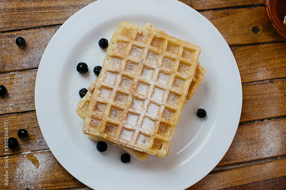 Waffles with Aronia Waffles with Aronia