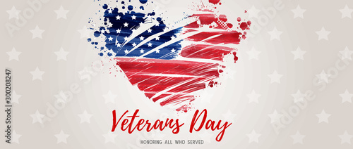 USA Veterans day banner