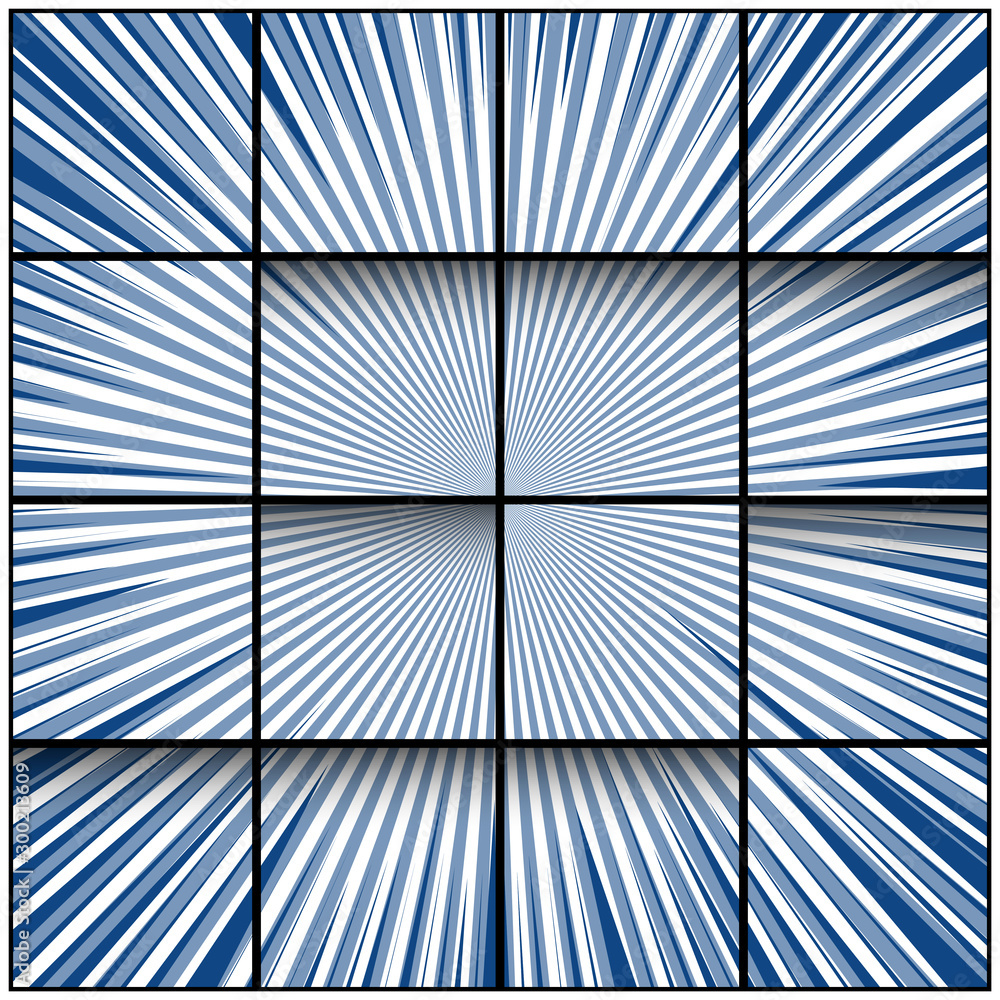 Obraz premium Comic abstract bursting composition
