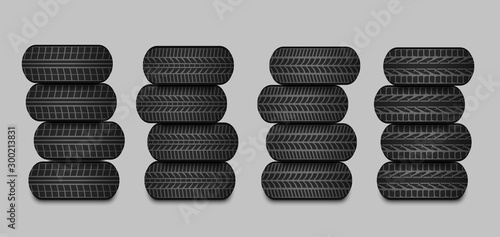 Sets of car tires