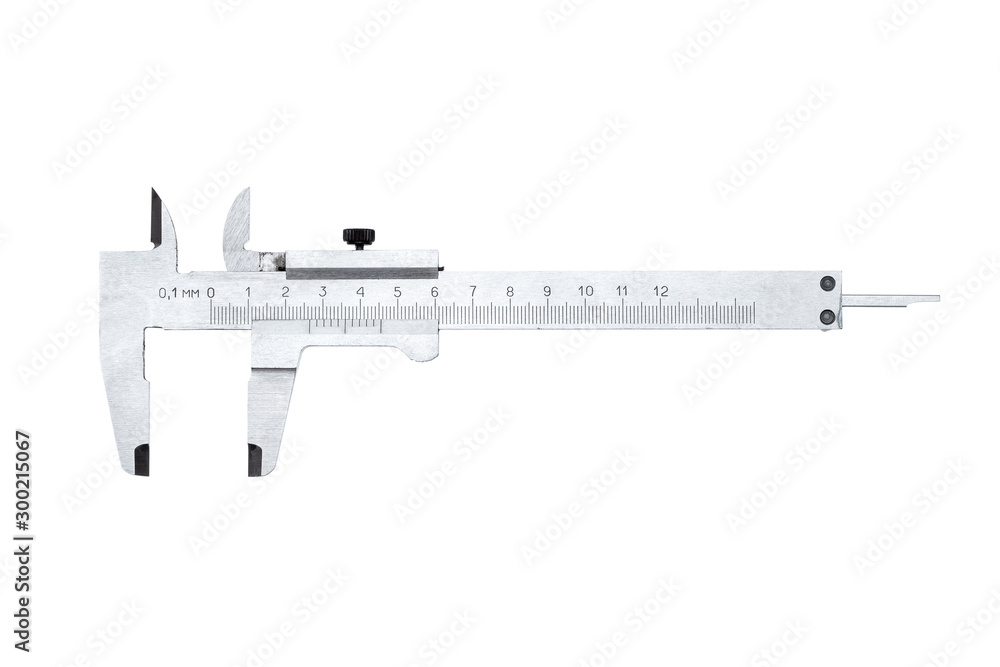 vernier caliper technical tool for measuring sizes, isolated on a white background. vernier caliper technical tool for measuring sizes, isolated on a white background.