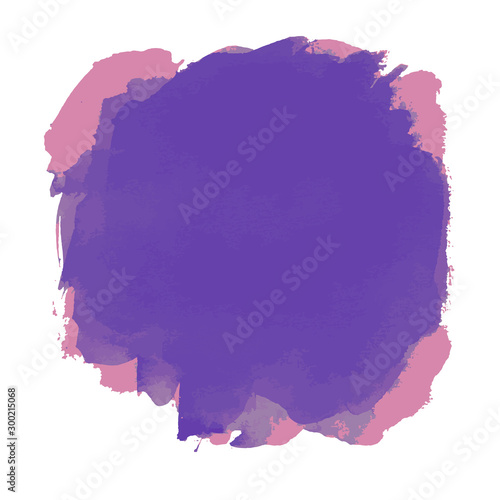 Violet Purple Simple Watercolor Abstract Badge Shape