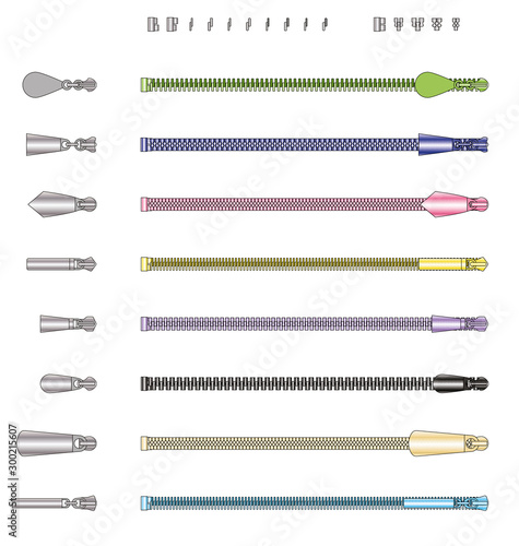 slider pull theet zipper fashion swatch brush elements colorable photo