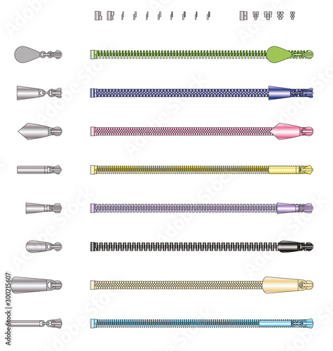 slider pull theet zipper fashion swatch brush elements colorable