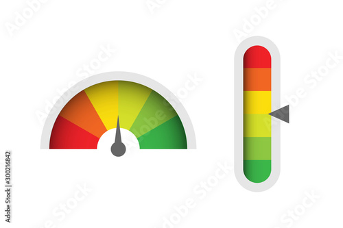 Infographic illustration for web design. Gauge vector