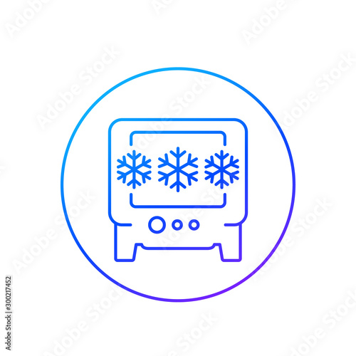industrial fridge or freezer line icon