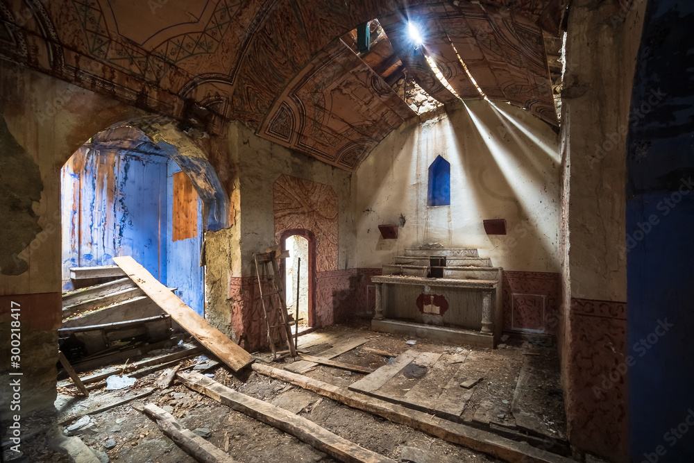 Abandoned romanesque church