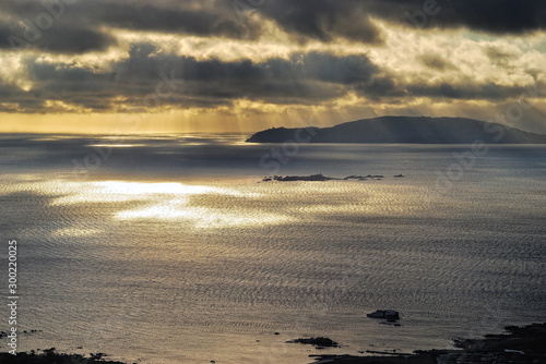 Sunset in the sea