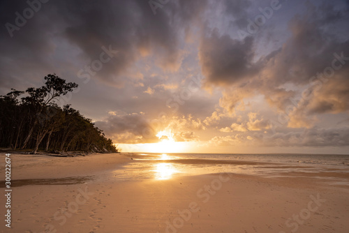 Wallpaper Mural Australia Fraser Island K'gari sunset after storm on beach Torontodigital.ca