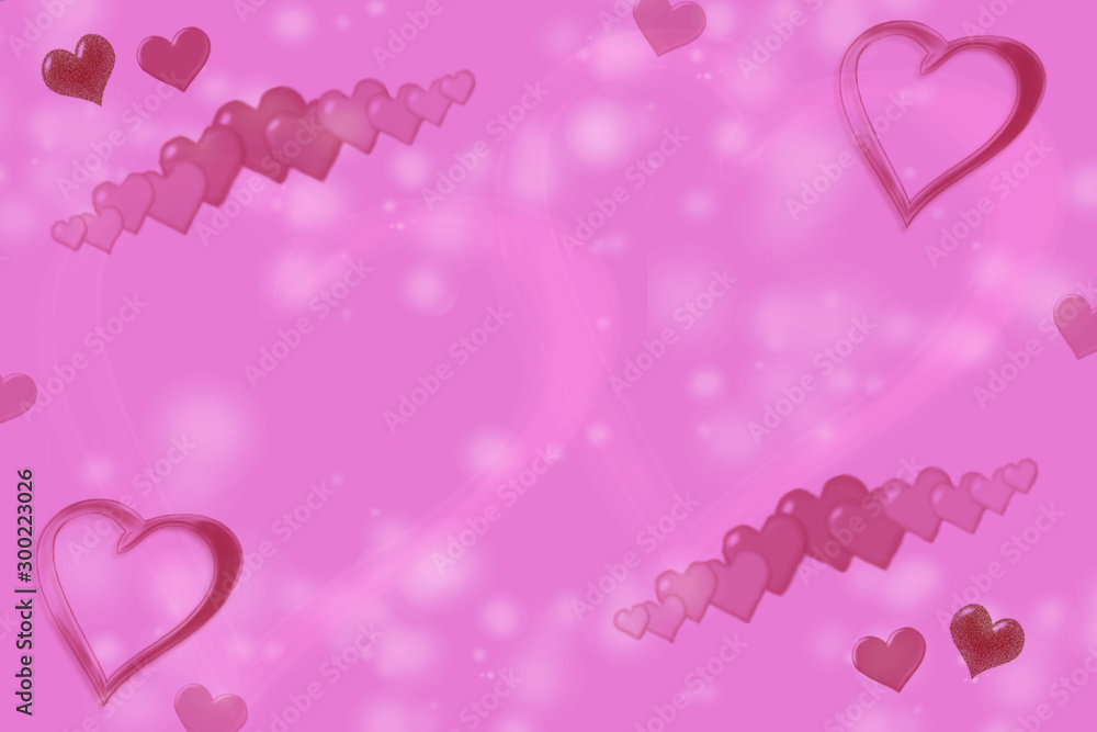 Hintergrund für den Valentinstag mit Herzen -  background for valentines day with hearts