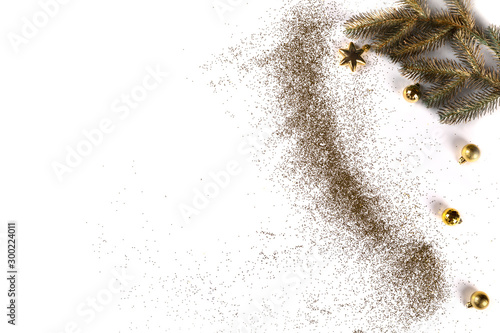 Christmas Flat Lay Background.