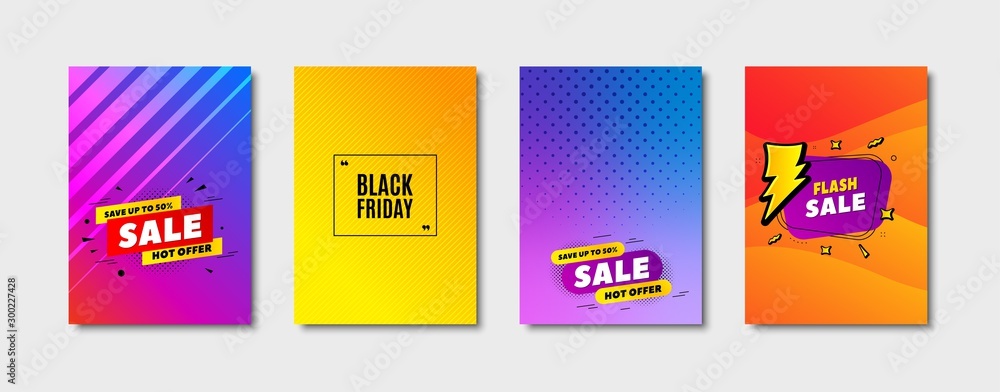 Black Friday Sale. Cover design, banner badge. Special offer price sign. Advertising Discounts symbol. Poster template. Sale, hot offer discount. Flyer or cover background. Vector