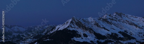 Canvas Print Mountain At Dusk