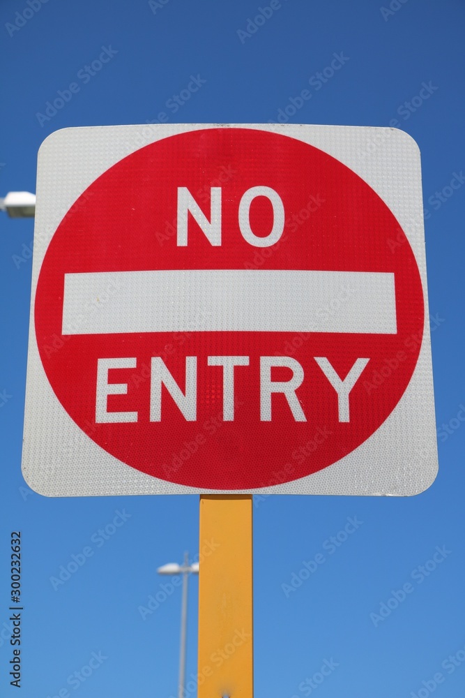 No entry - Road sign in Australia No entry - Road sign in Australia
